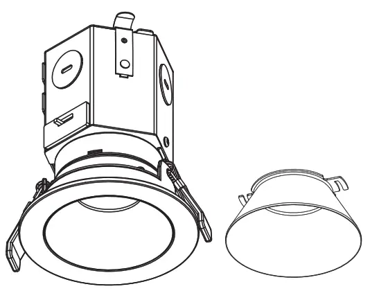 Commercial Electric NK01aA11CR1259W 3 Inch Color Changing High End Recessed Kit