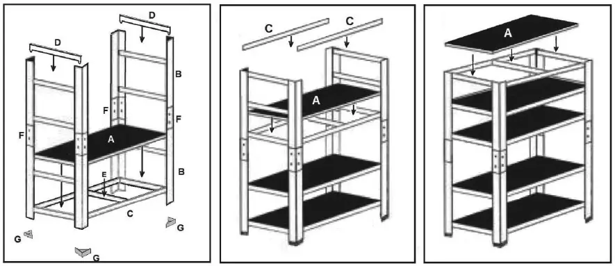 BORMANN BSR3001 5 Shelf Shelving Unit-fig2