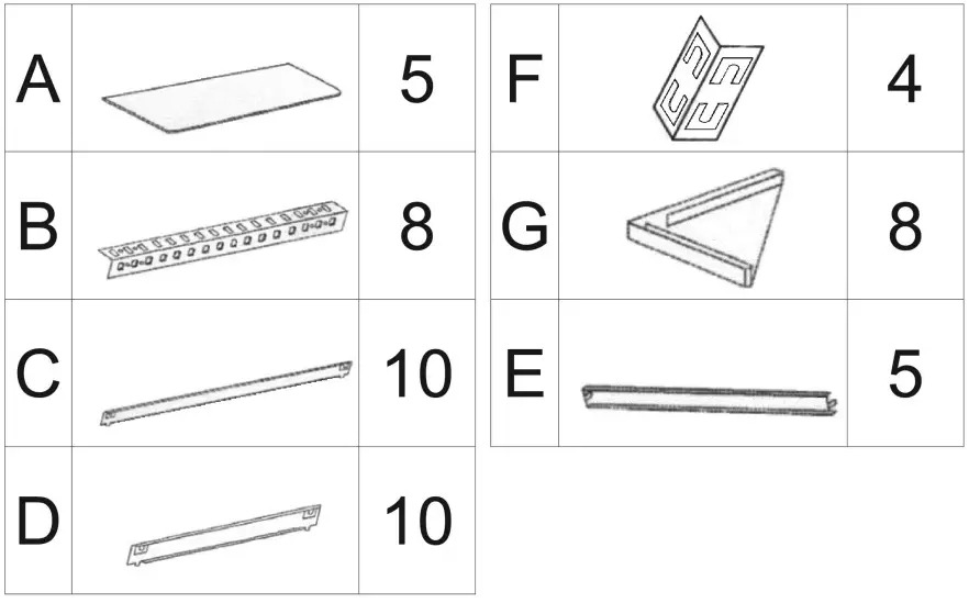 BORMANN BSR3001 5 Shelf Shelving Unit-fig3
