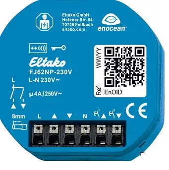 Eltako FJ62NP-230V Wireless Shading Element and Roller Shutter Actuator-FIG1