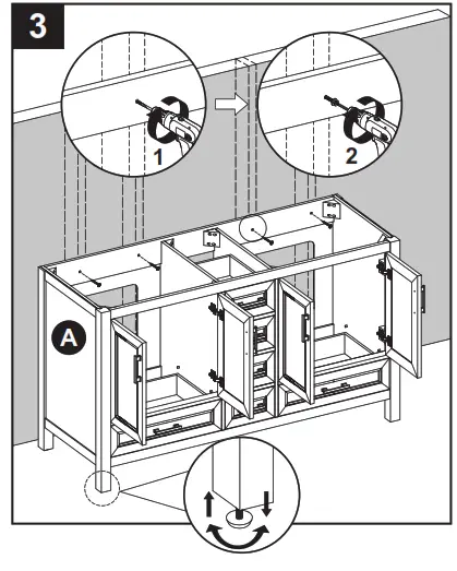 allen roth 60-in Vanity With Top - INSTALLATION INSTRUCTIONS 3