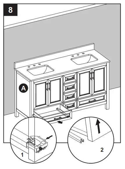 allen roth 60-in Vanity With Top - INSTALLATION INSTRUCTIONS 8