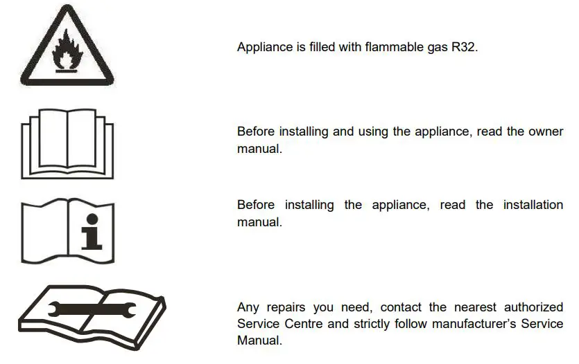 argo 14 DCI R32 Multi Split Air Conditioners User Manual - INFORMATION FOR USE
