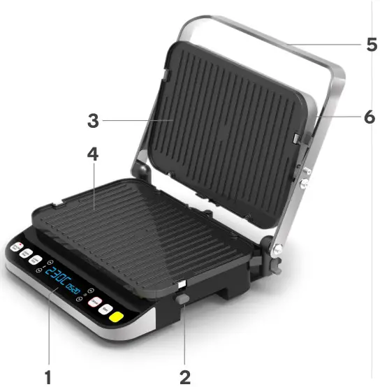 kogan KAPGRSWPRSA Premium Smart Grill & Sandwich Press - OVERVIEW