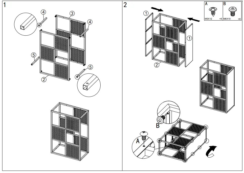 X Rocker Mesh-Tek Tall 6 Cube Storage Unit - 4