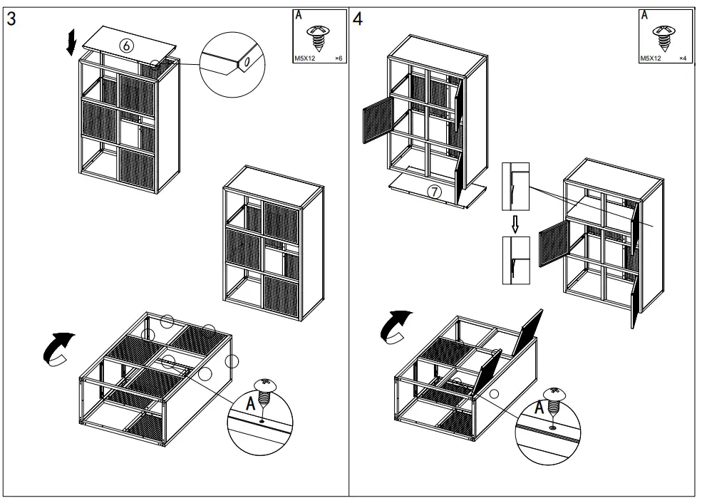 X Rocker Mesh-Tek Tall 6 Cube Storage Unit - 5