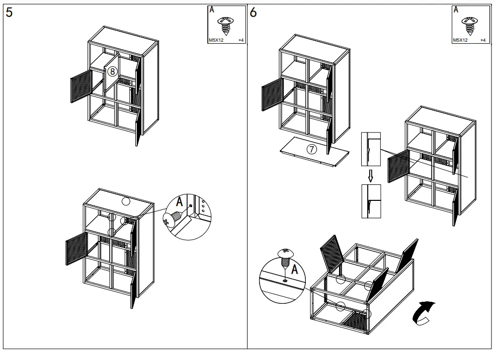 X Rocker Mesh-Tek Tall 6 Cube Storage Unit - 6