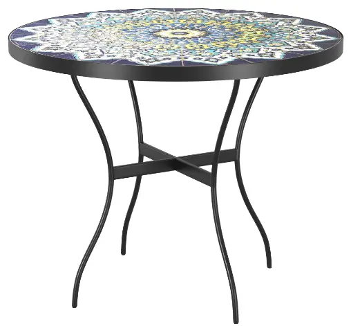 allen roth CMC21.30 Palermo Round Outdoor Bistro Dining Table