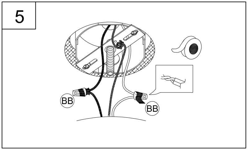 PROGRESS LIGHTING P350240 5-Light Semi Flush - Figure 6