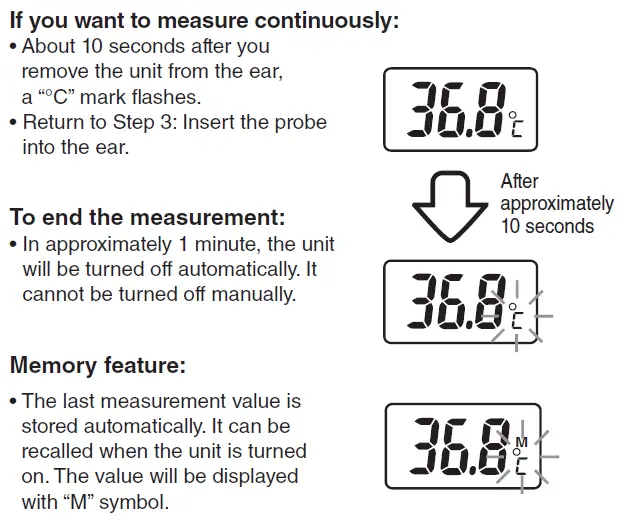 After the measur ement is finished