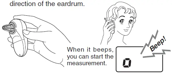 Insert the probe into the ear