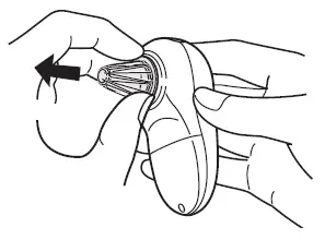 Remove the used probe cover