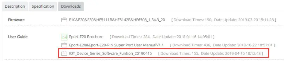 HF Eport-E20 High-Flying Electronics User Manual - Software Function