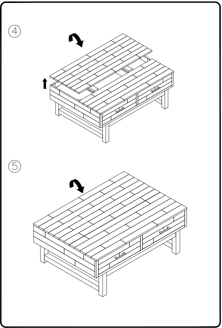 ASHLEY T891-9 Mondoro Rectangular Lift Top Table - fig 4