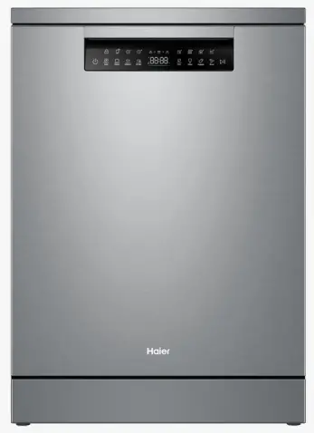 Haier HDW15F3S1 Freestanding Dishwasher, Steam