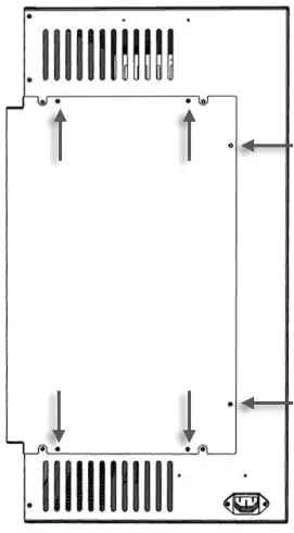 Trimline Fires Next Generation Electric Fires - Locate and remove the four screws