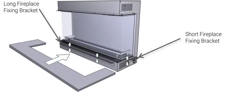 Trimline Fires Next Generation Electric Fires - Long & Short Fireplace Fixing Bracket