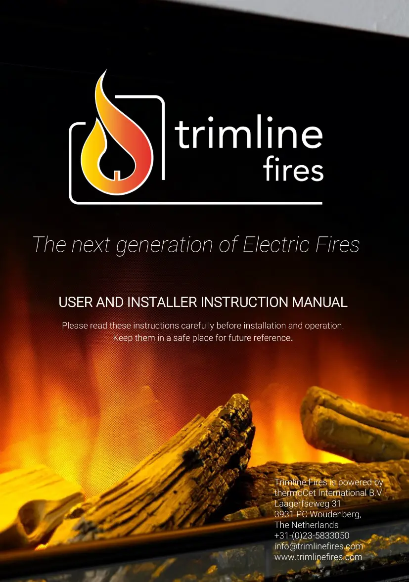 Trimline Fires Next Generation Electric Fires User Manual