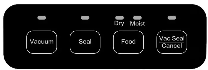 Lauben VS01 Vacuum Sealer User Manual - Control Panel
