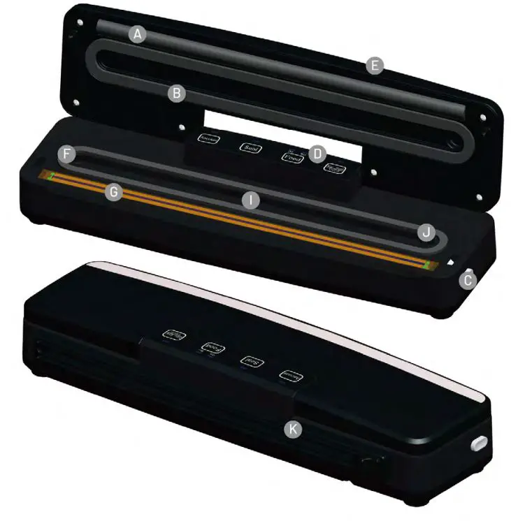 Lauben VS01 Vacuum Sealer User Manual - Getting to know the appliance