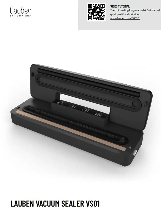Lauben VS01 Vacuum Sealer User Manual