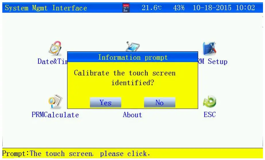 Calibration of Touch screen