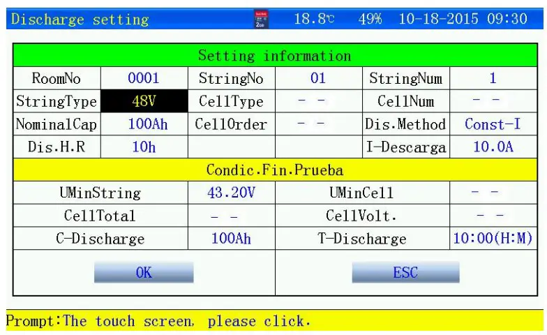 Parameters setup