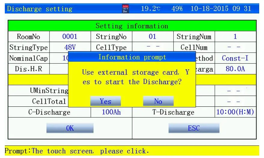 Parameters setup
