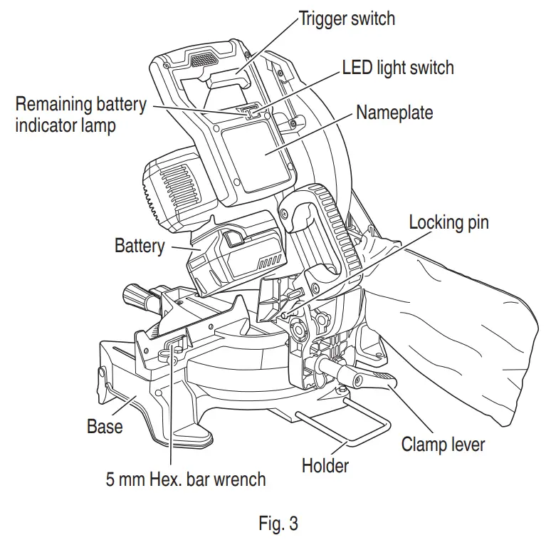 metabo C 1810DFA Cordless Compound Miter Saw - fig 3