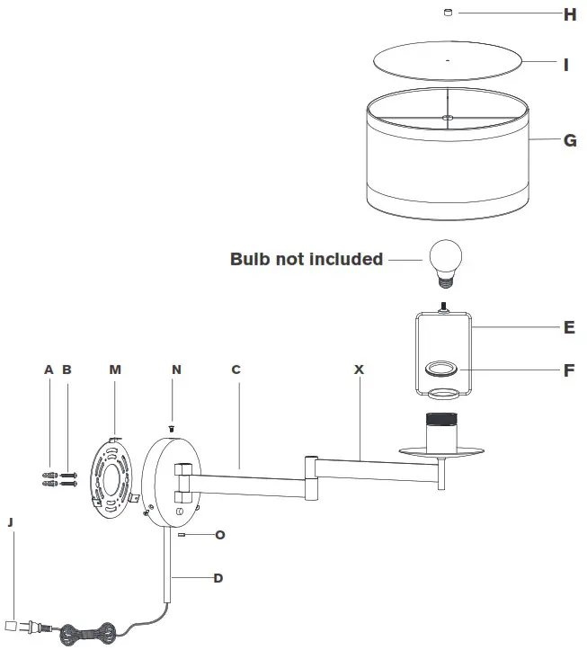 circa LIGHTING KS 2075 Walker Swing Arm Sconce - Portable assembly 1