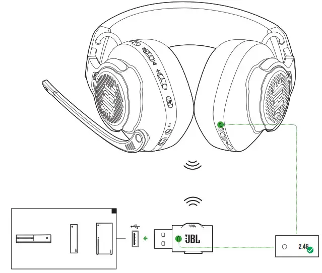 JBL Quantum 910X Wireless Headphones for XBox - Using your headset 2