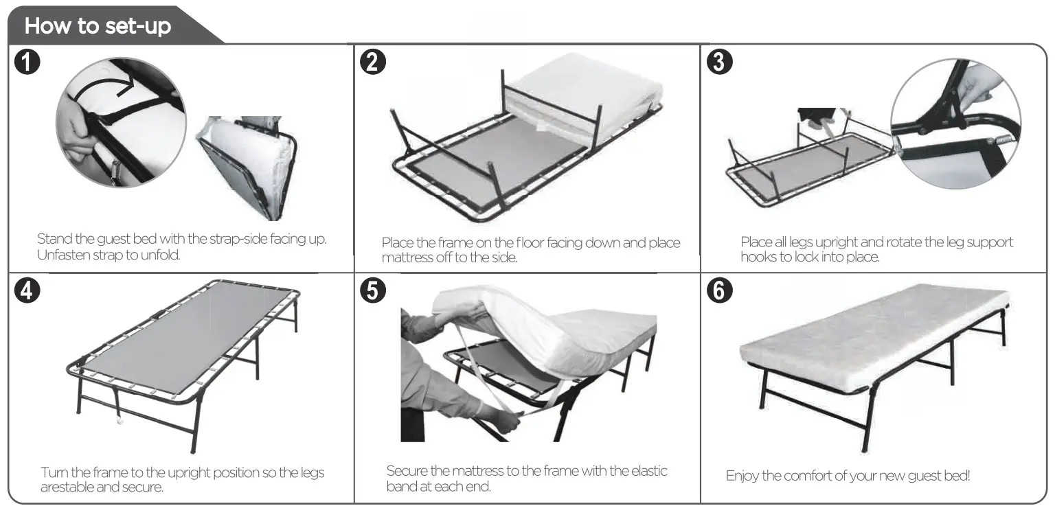 Spa Sensations KA-GB01 Fold Away Bed - How to set-up