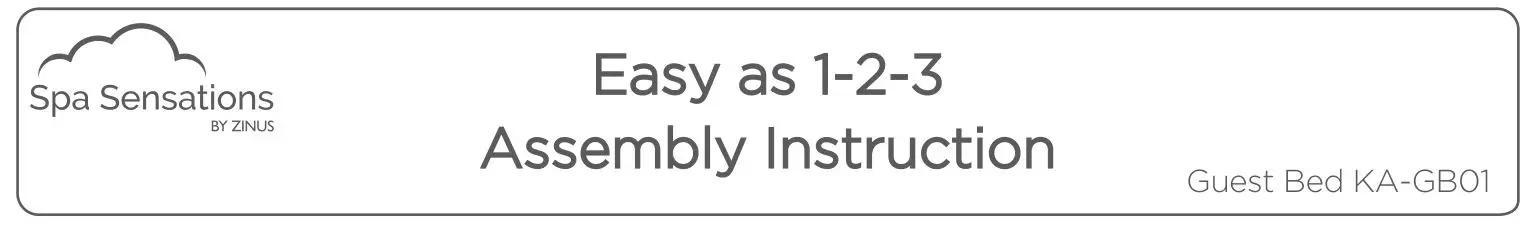 Spa Sensations KA-GB01 Fold Away Bed Instruction Manual