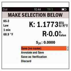 METER TEMPOS Thermal Properties Analyzer User Guide - Save Reading