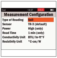 METER TEMPOS Thermal Properties Analyzer User Guide - Select Reading Type