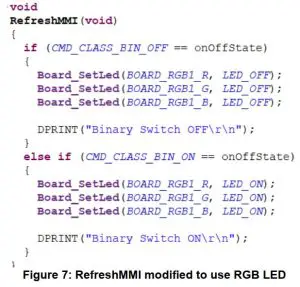 FIG 7 RefreshMMI modified to use RGB LED