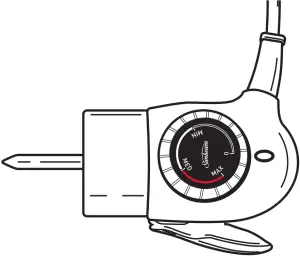 Heat control probe with trigger release