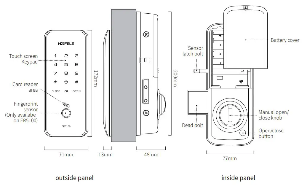 GODIGITALLOCK Hafele ER5100 Digital Lock - Overview