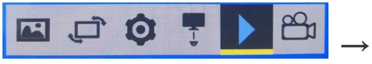 Metra Electronics TE WMCE Digital Wireless Camera and Monitor - playback menu