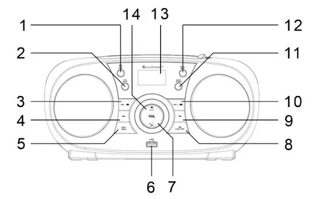 soundmaster SCD1800 Radio Player- FRONT VIEW