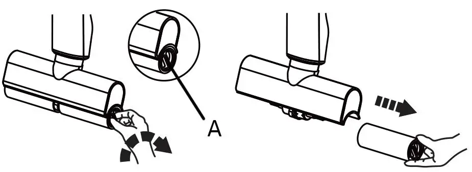 emerio FC-123454 Cordless Floor Cleaner - Roller cleaning 2