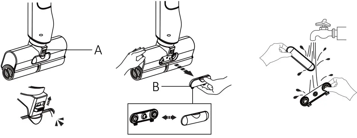 emerio FC-123454 Cordless Floor Cleaner - Water tank cleaning 2