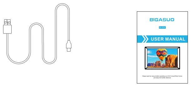 BIGASUO B 142K WiFi Cloud Photo Frame - box1