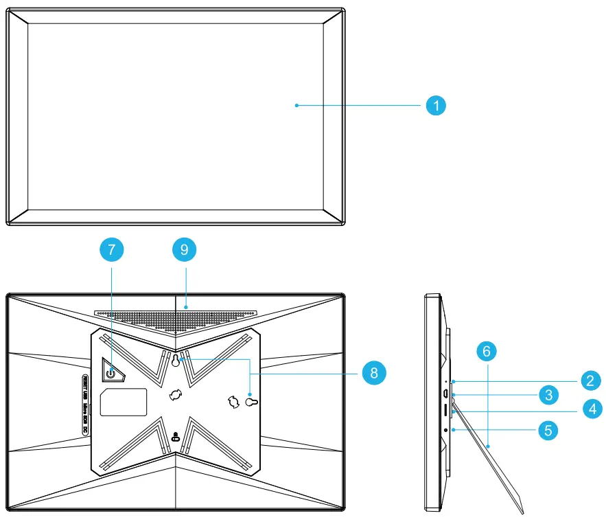 BIGASUO B 142K WiFi Cloud Photo Frame - frame