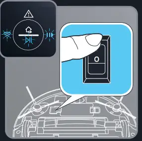 Rowenta RR7865WH X PLORER SERIE 120 AI Vacuum Cleaner - power switch