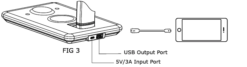 V-TAC 8602 LED Table Lamp With Wireless Charger FIG 4