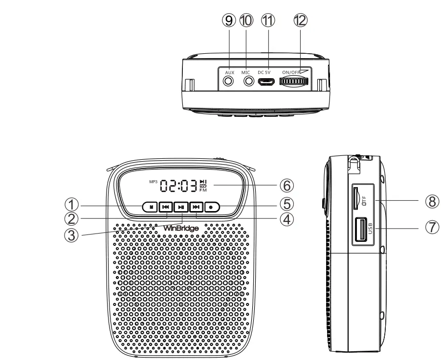 WinBridge S278 UHF Voice Amplifier - diagram