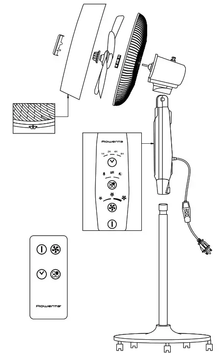 Rowenta VU451 Outdoor Extreme Fan - Product overview