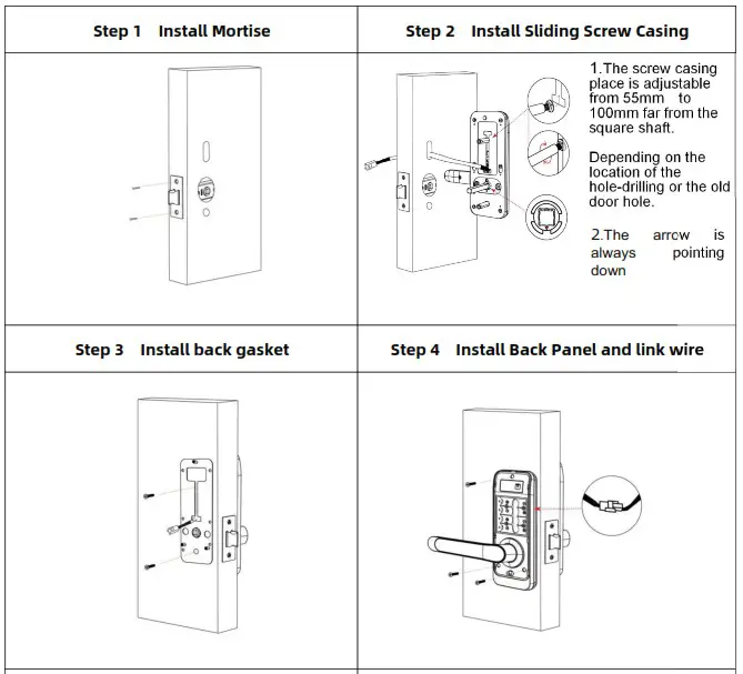Guangzhou Lightsource Electronics H15 Smart Lock - . Installation Diagram 1