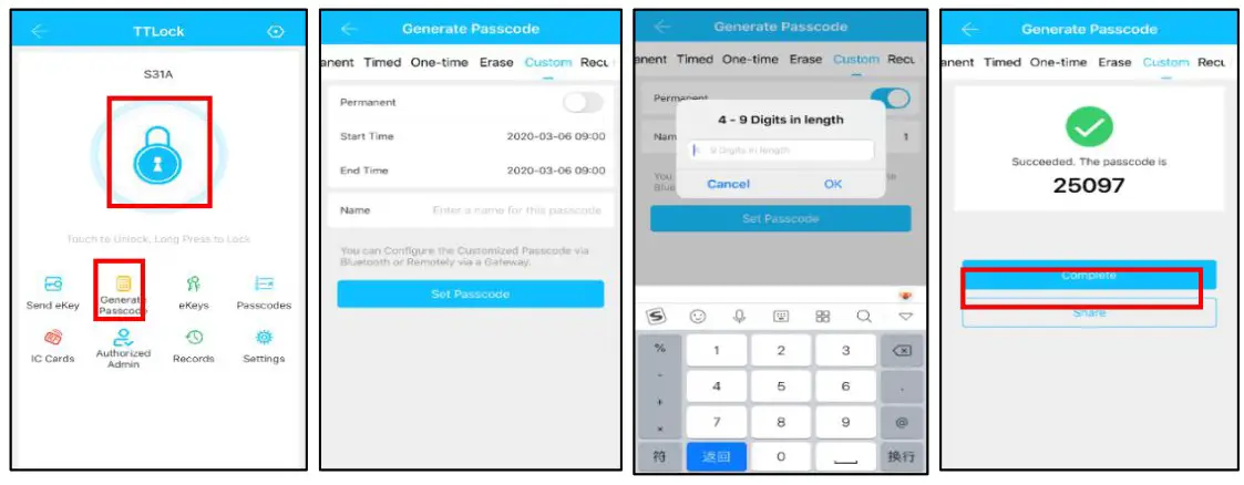 Guangzhou Lightsource Electronics H15 Smart Lock - Setting Passcode